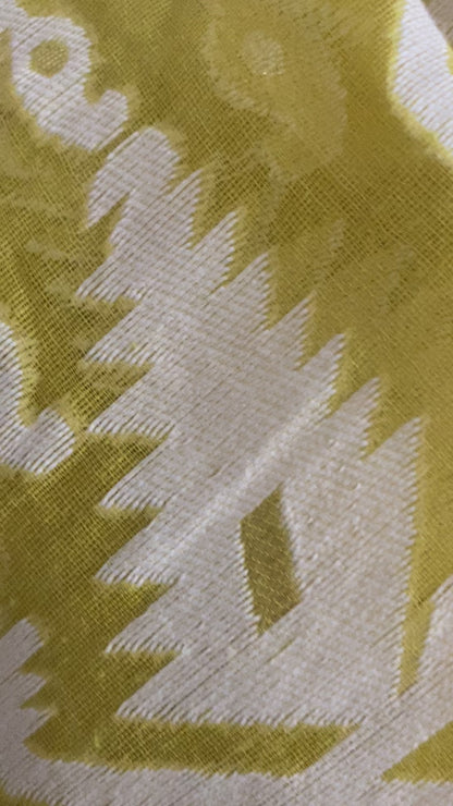 Bahar ~ yellow Chevron Jamdani