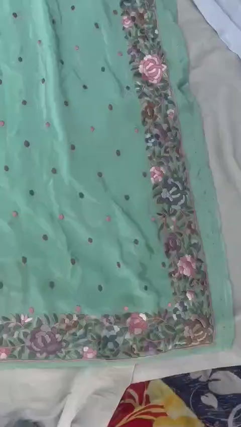 Prem | parsi work saree on silk