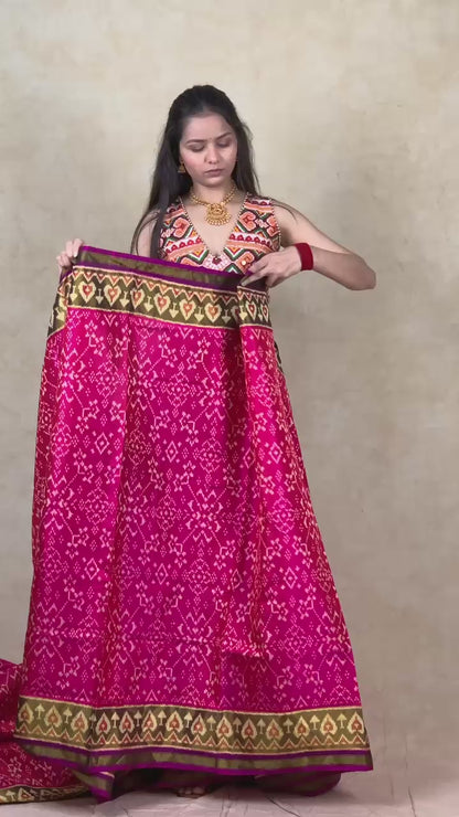 Ishika | Single Ikat Patola saree