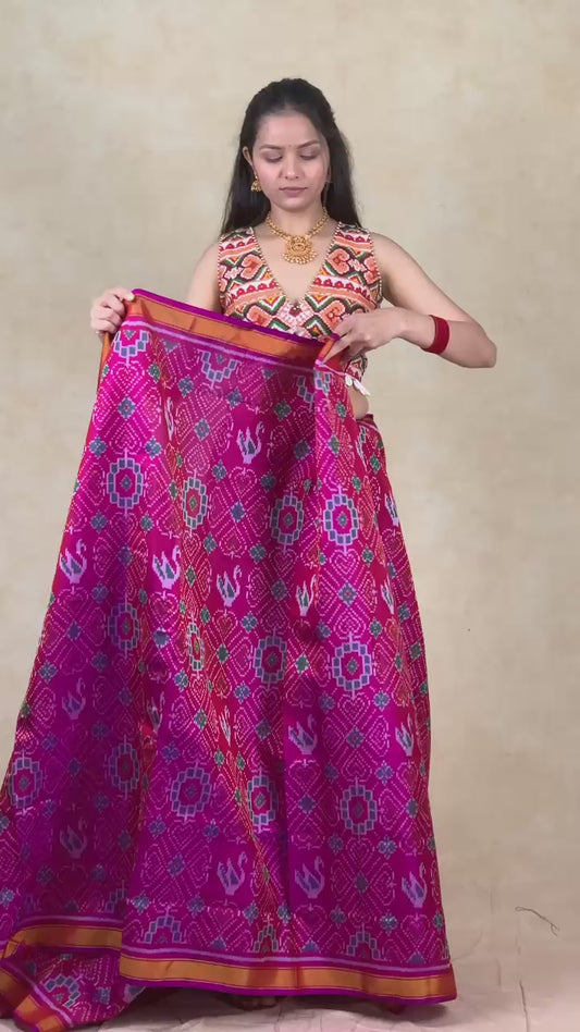 Eshika | Single Ikat Patola saree