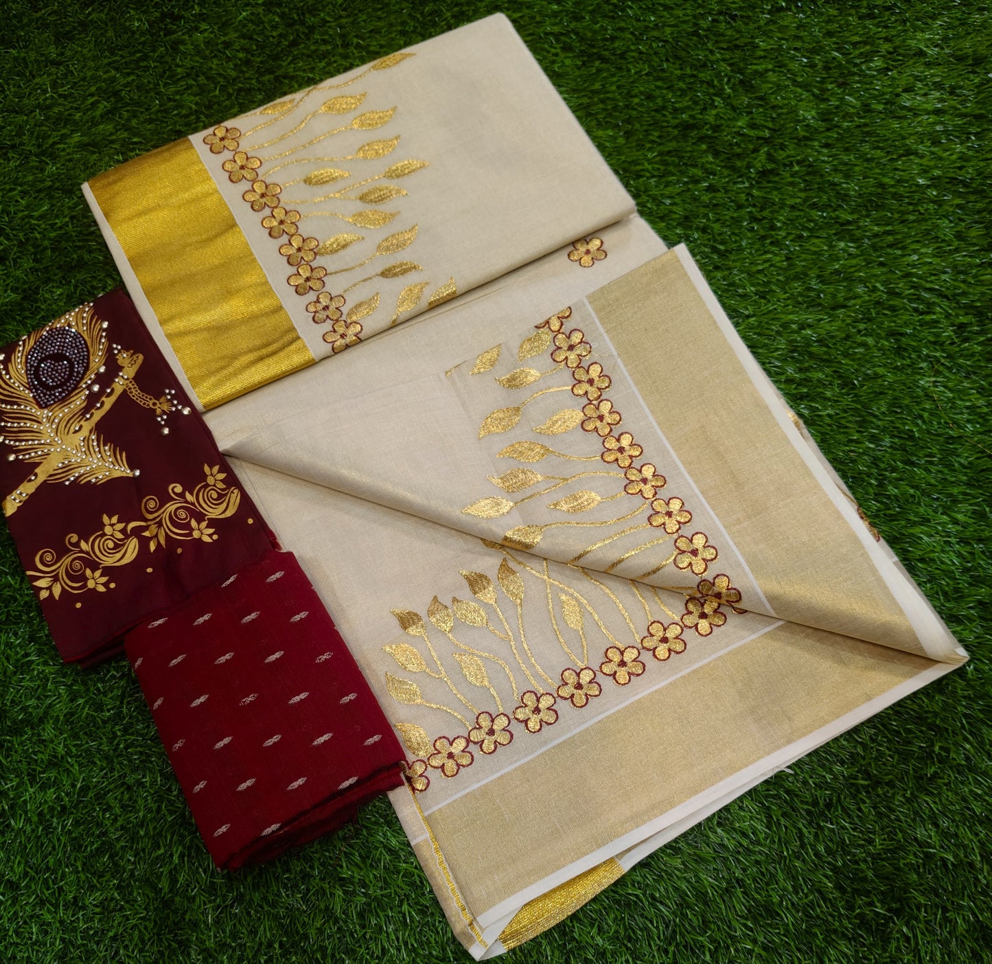 Kali | Cotton kasavu saree