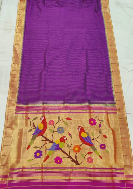 Padam | Handloom Muniya Paithani