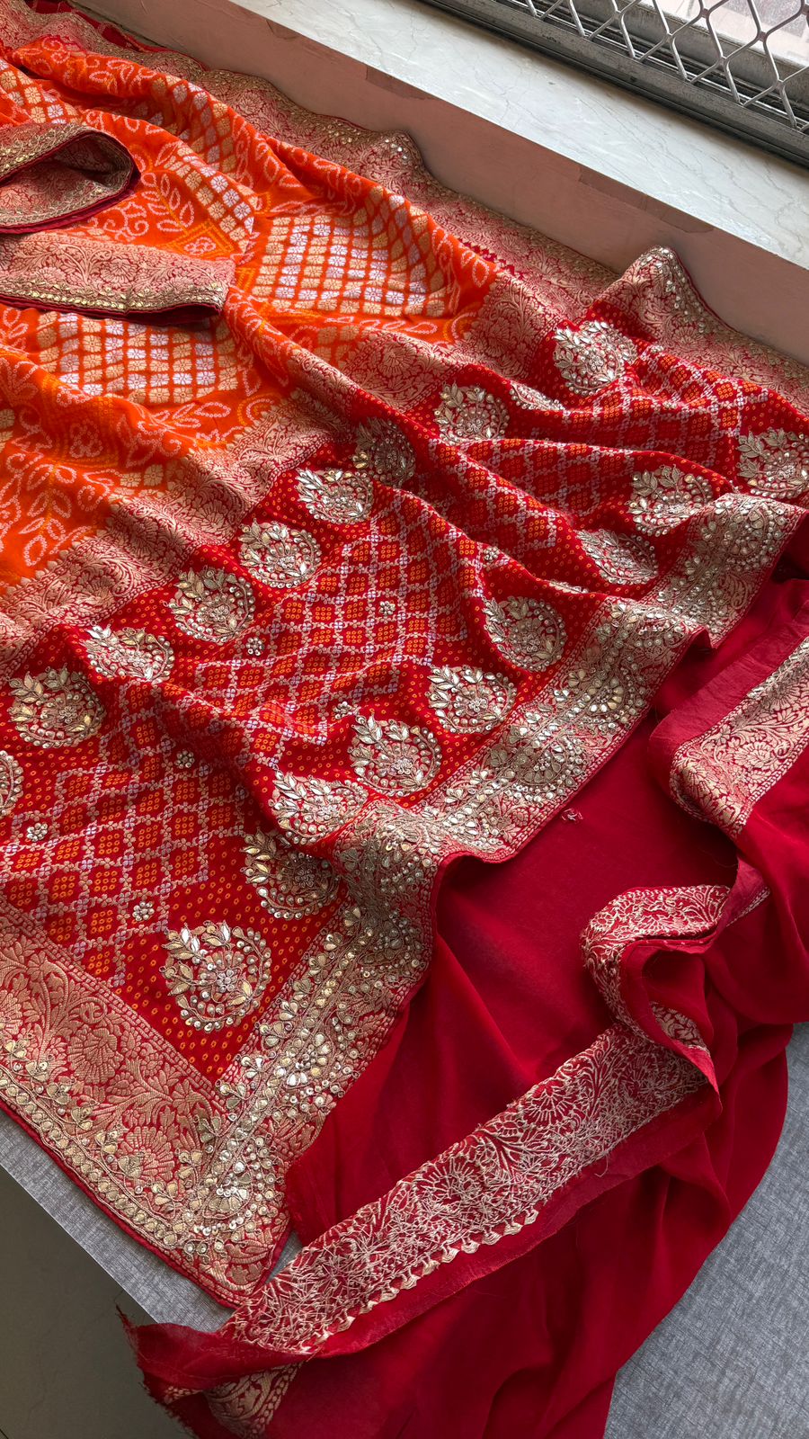 Chanti | gota patti and zardosi on khaddi georgette