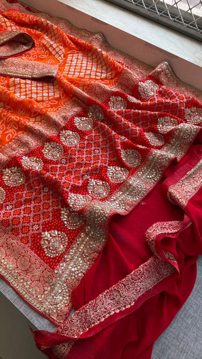 Chanti | gota patti and zardosi on khaddi georgette