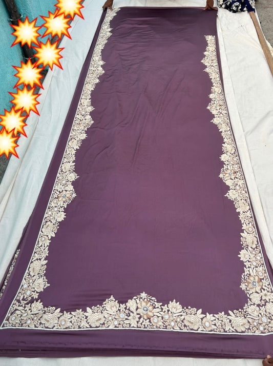 Ferdows | parsi work saree on silk