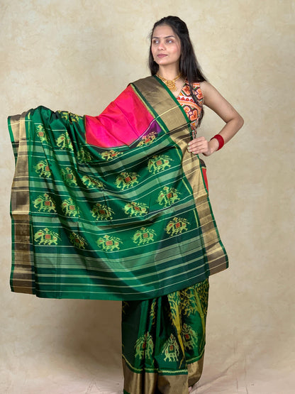 Heta | Single Ikat Patola saree