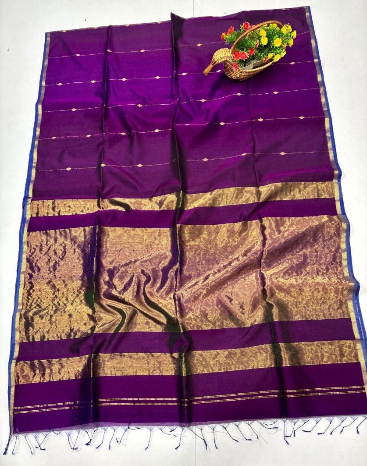 Malini | Cotton silk Maheshwari saree