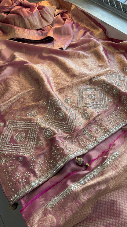 Zarine | zardosi on cosmos silk