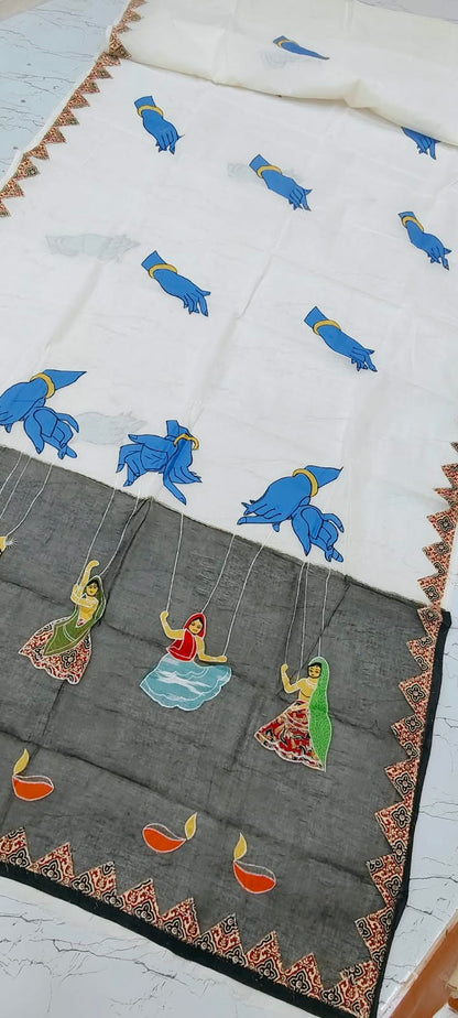 Ashu | Applique on Dhonekhali tant