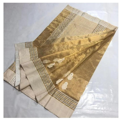 Teej | Golden chanderi saree in