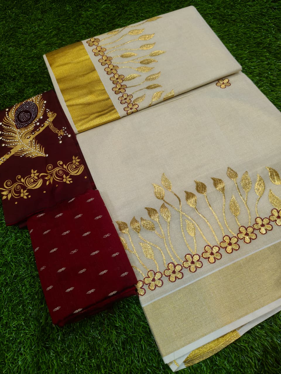 Kali | Cotton kasavu saree