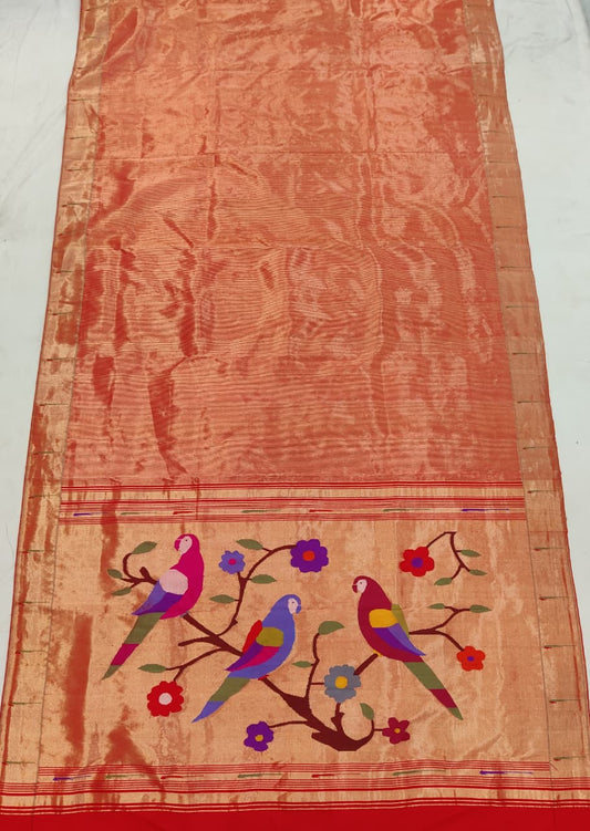 Panch | Handloom Muniya Paithani