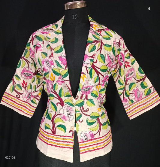 Kaustav | Kantha on Tussar jacket