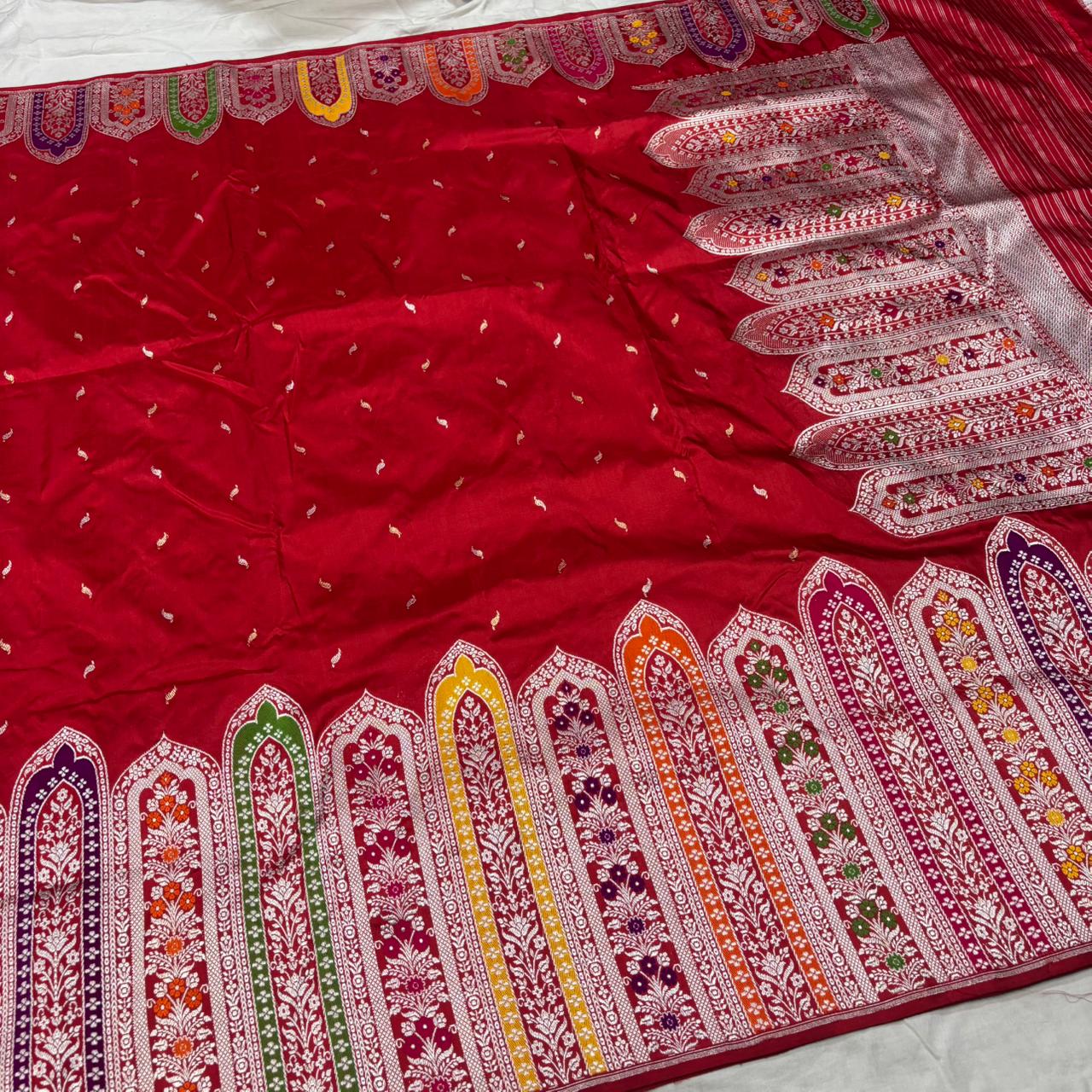 Binita | Bridal Katan Banarasi Saree