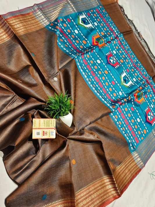 Deepish | Tussar Dolabedi Saree