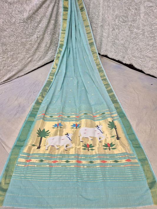 Prink | Cotton handloom paithani