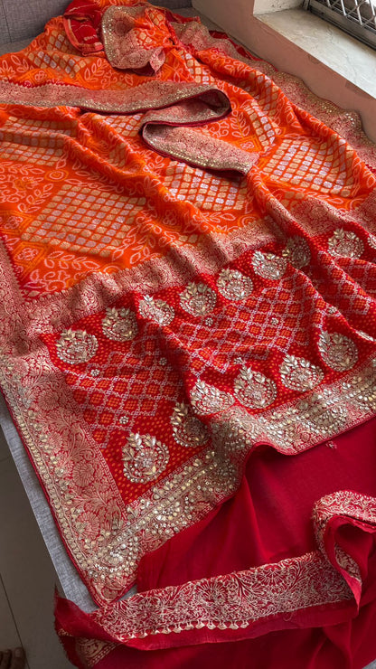 Chanti | gota patti and zardosi on khaddi georgette