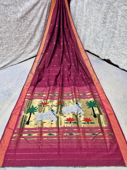 Prias | Cotton handloom paithani