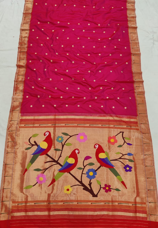 Pancharati | Handloom Muniya Paithani