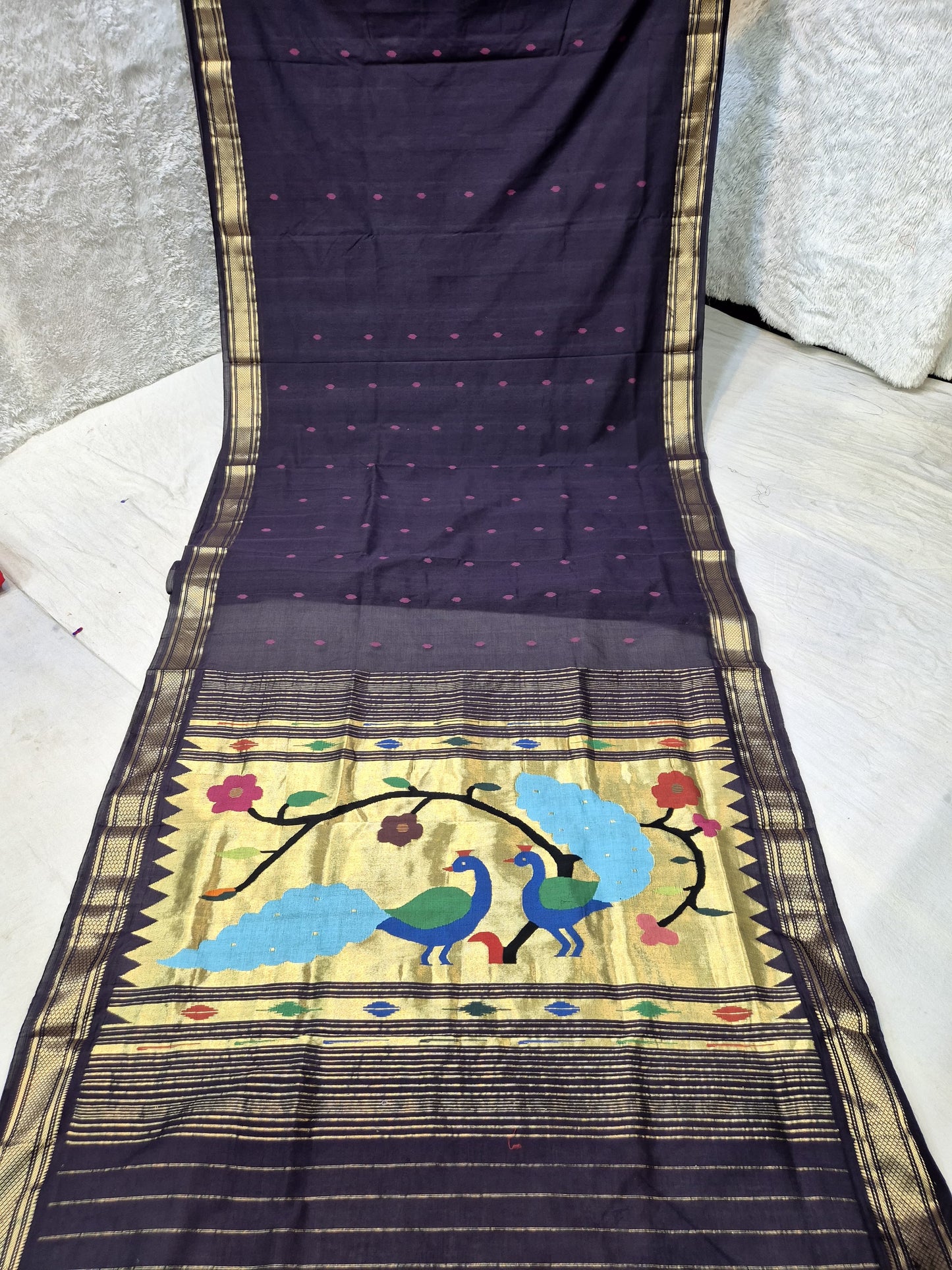 Pinkita | Cotton handloom paithani