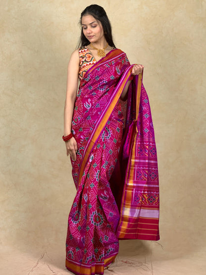 Eshika | Single Ikat Patola saree
