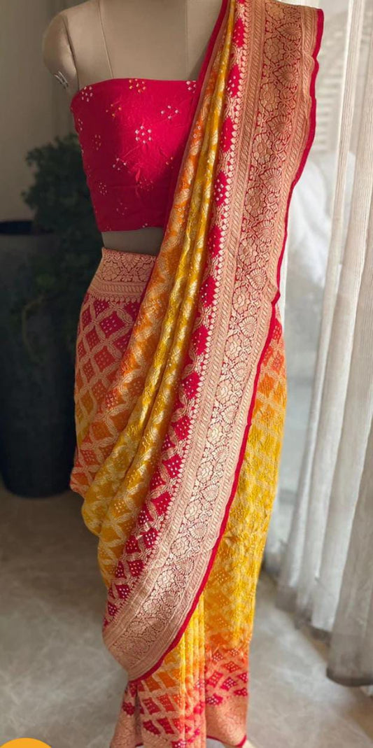 Binit | Nimzari Bandhej Saree