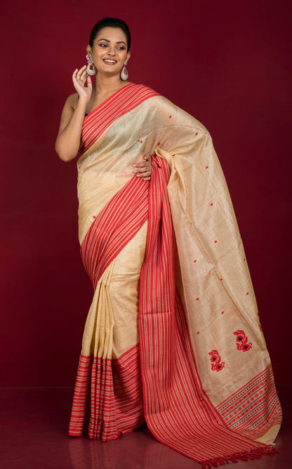 Janhvi | Gachi tussar jamdani saree