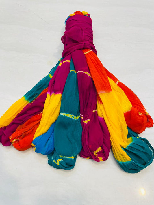 Rangamma | Chiffon lehariya saree