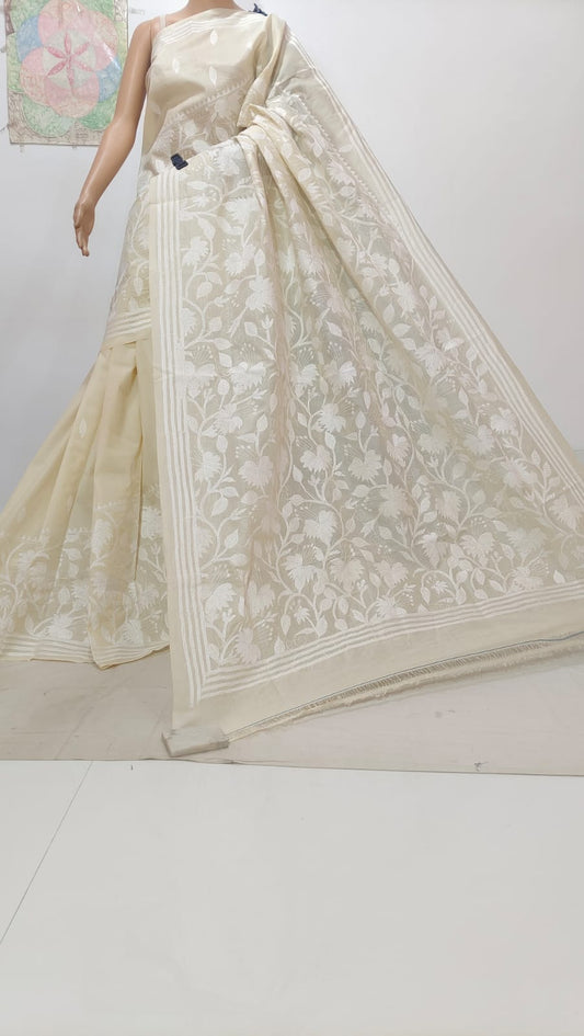 Kinshuki |  Pure Tussar Silk Kantha Sarees