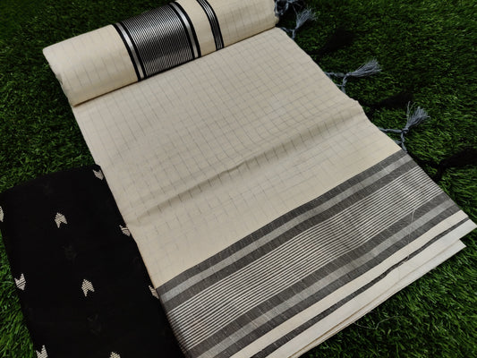 Kintush | Cotton kasavu saree