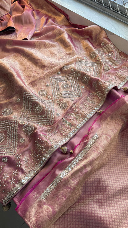 Zarine | zardosi on cosmos silk