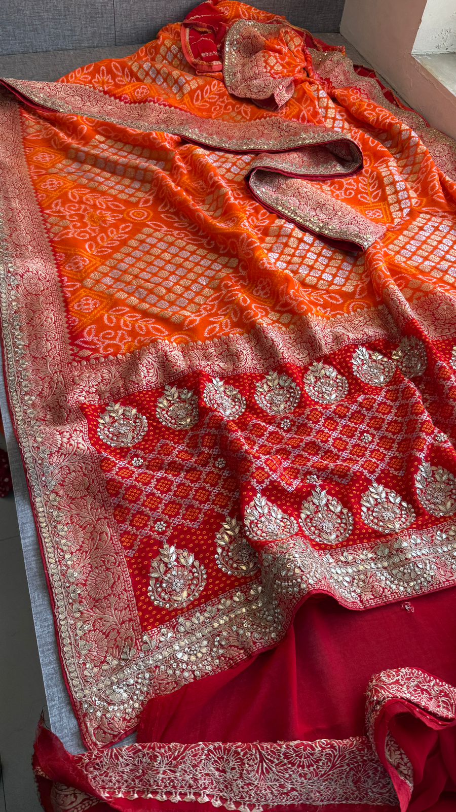 Chanti | gota patti and zardosi on khaddi georgette