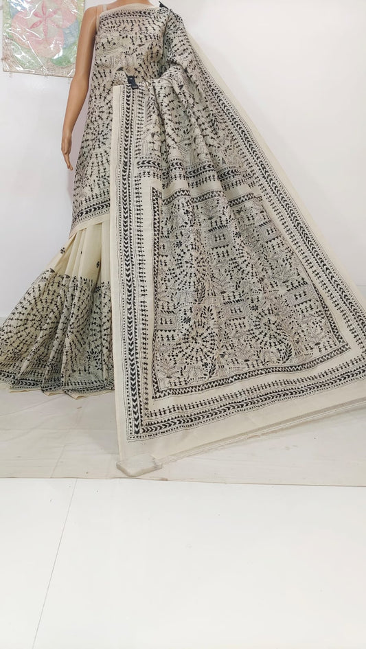 Kesha | Pure Tussar Silk Kantha Sarees