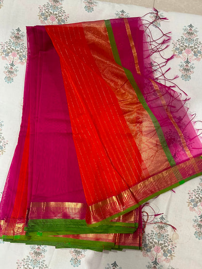 Mishka | Cotton silk Maheshwari saree