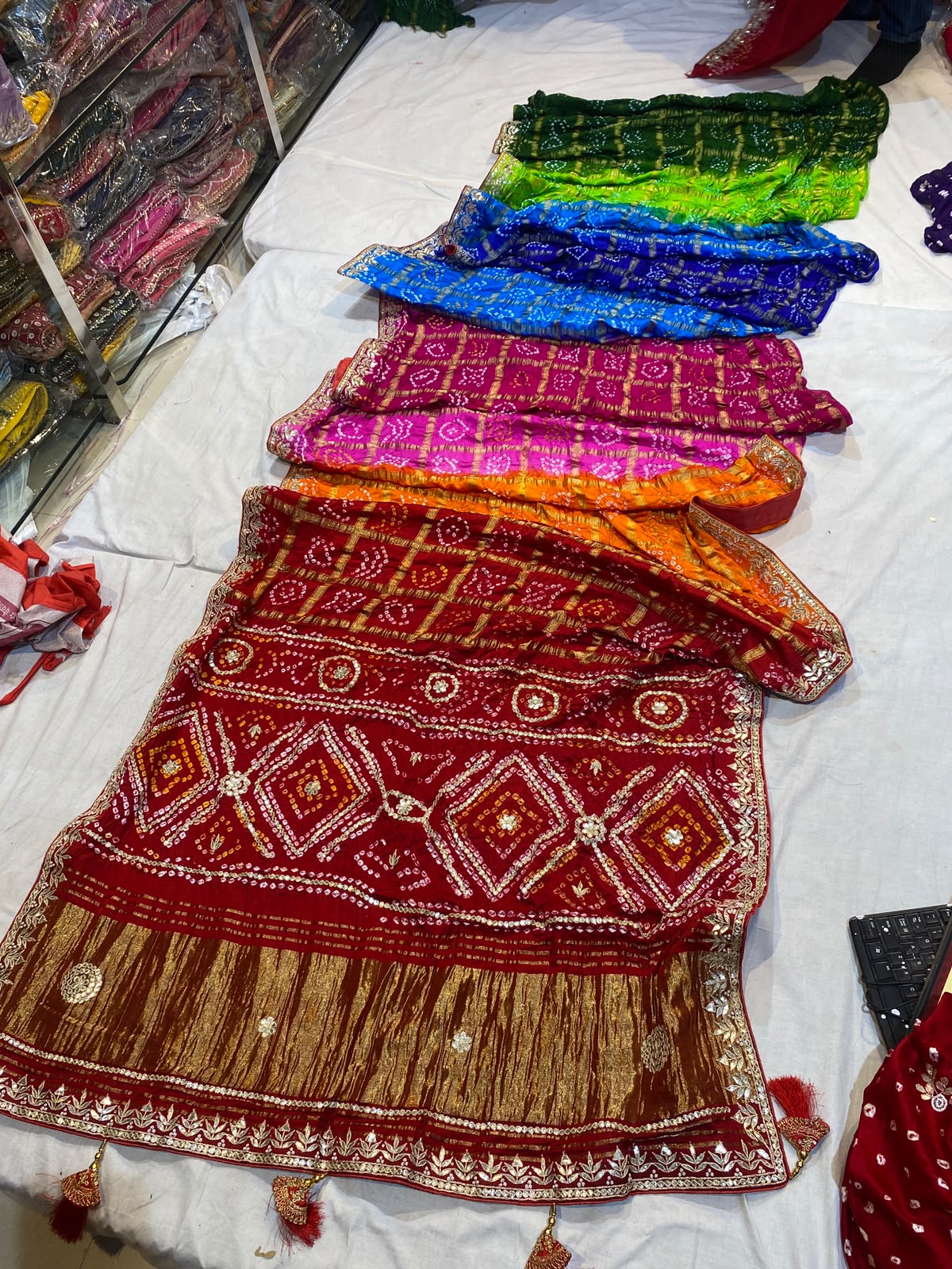 Navranga| gota patti on navranga bandhej saree