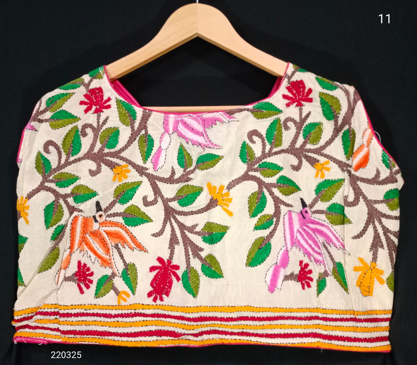 Ketki | Kantha on Tussar blouse