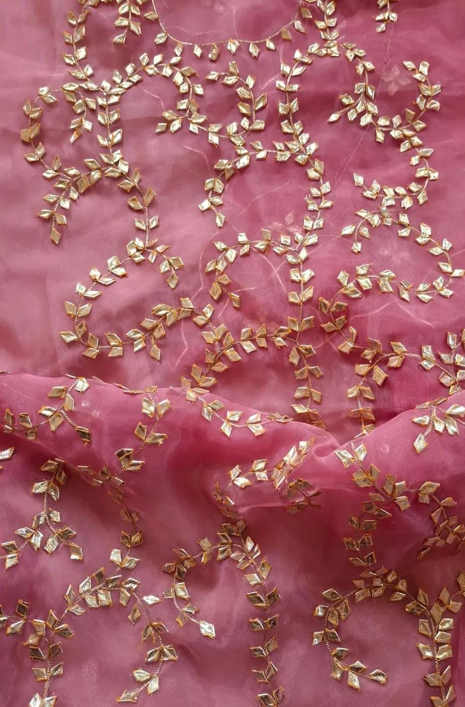 Gota patti on organza suit