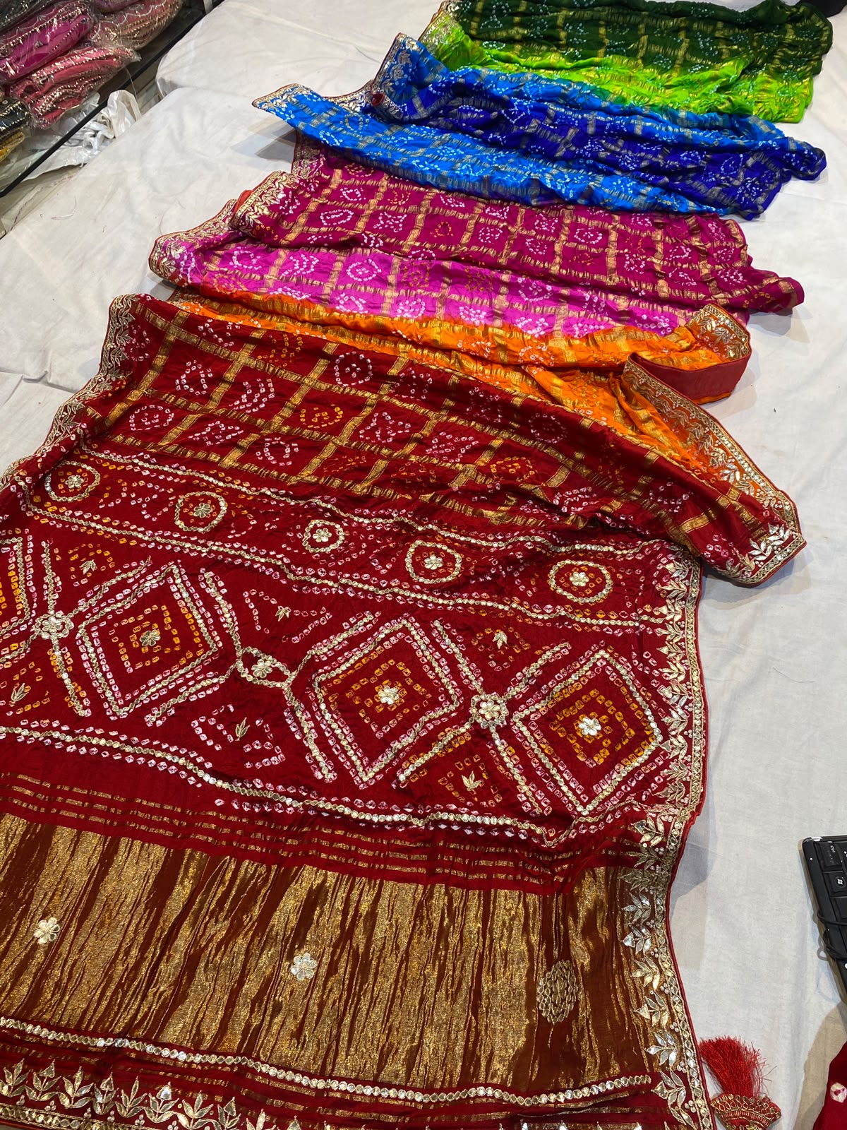 Navranga| gota patti on navranga bandhej saree