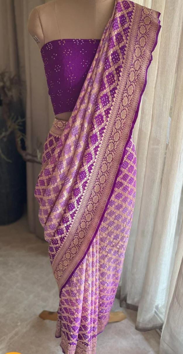 Binisha | Nimzari Bandhej Saree