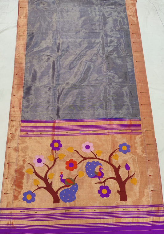 Pandita | Handloom Muniya Paithani