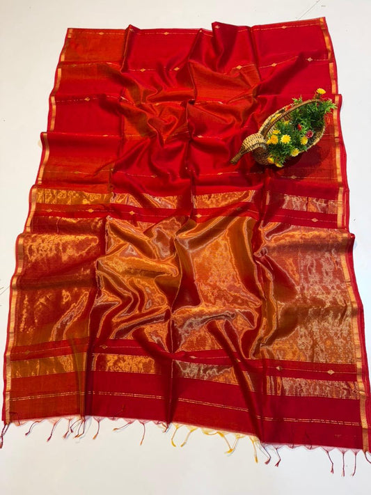 Mayra | Cotton silk Maheshwari saree