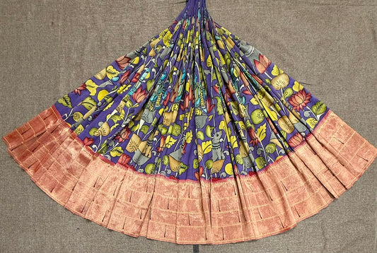 Vaki | kalamkari skirt on teen muniya paithani