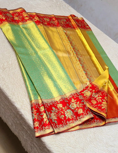 Ash | pure silk kanjeevaram saree
