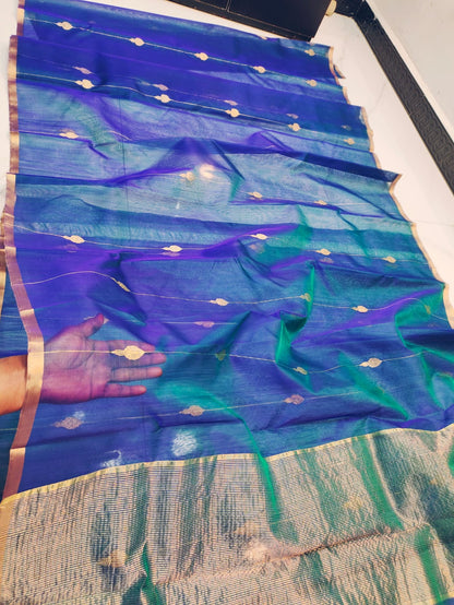 Chanda  | Katan Silk Chanderi Saree