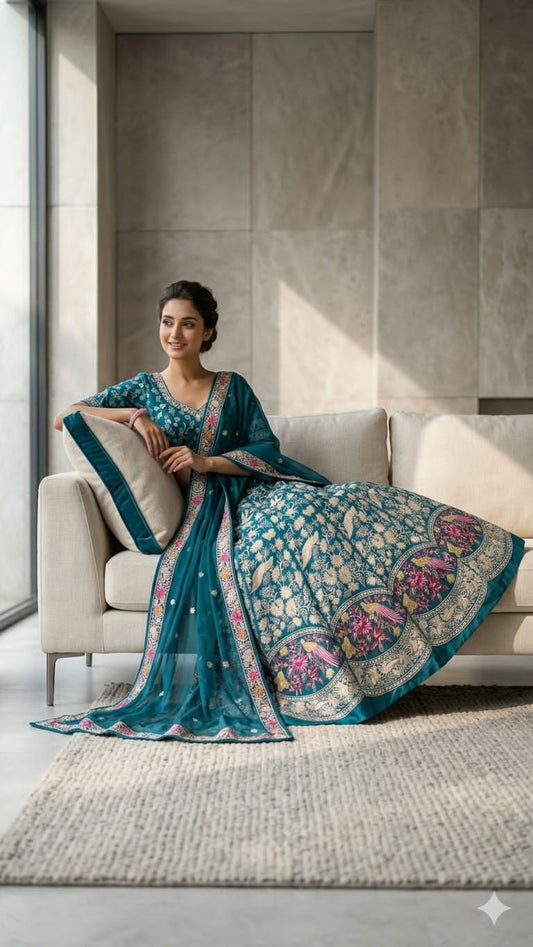 Shapoor | Parsi embroidery lehenga