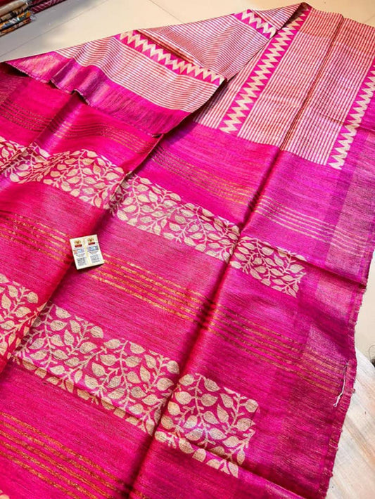 Saisha | screen printed ghicha tussar