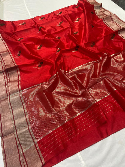 Chandraja  | Katan Silk Chanderi Saree