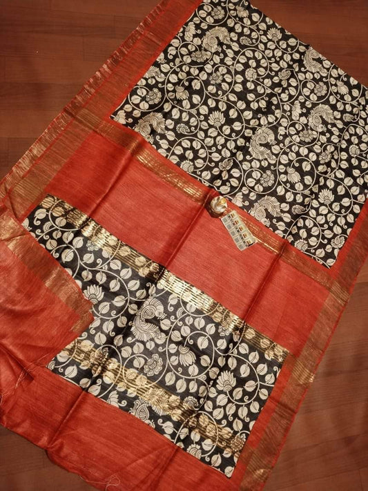 Sabhya | screen printed ghicha tussar