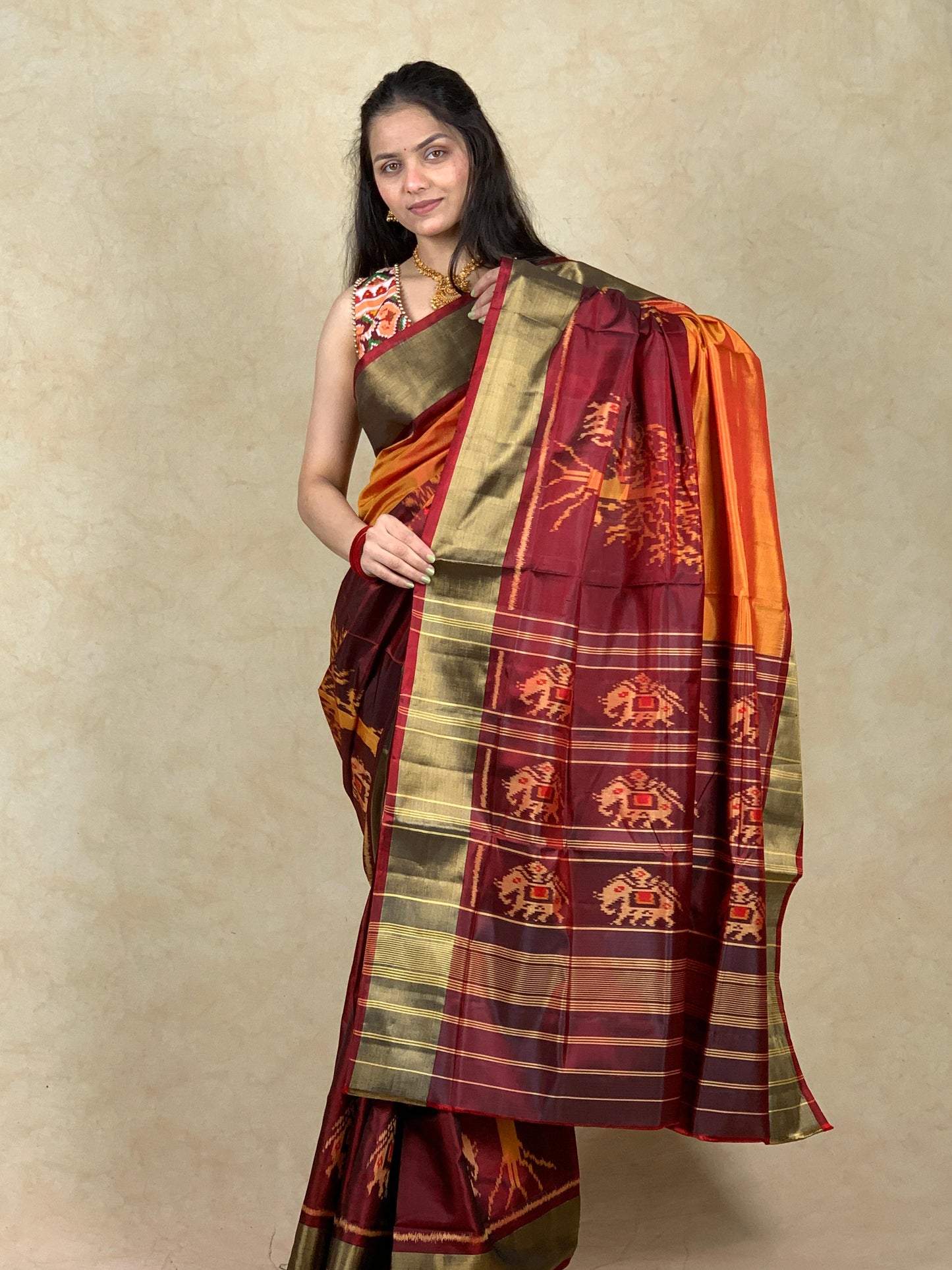 Ishia | Single Ikat Patola saree