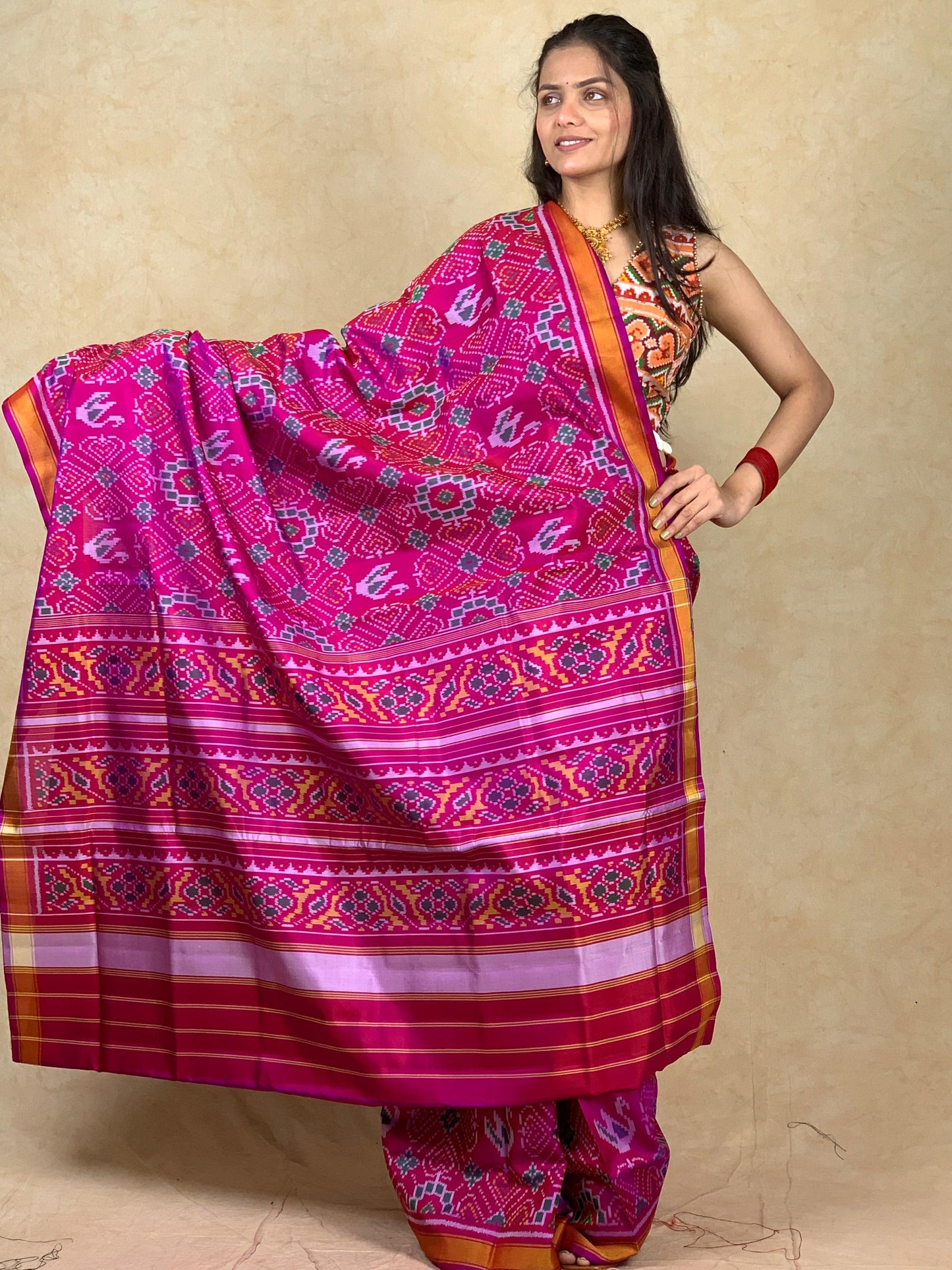 Eshika | Single Ikat Patola saree